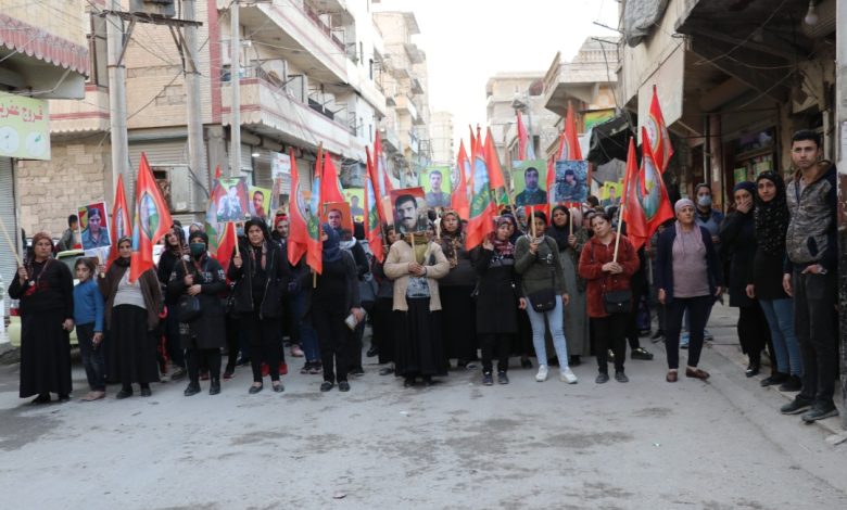 Photo of تظاهرة جماهيرية  في حلب تنديداً بالجريمة التي ارتكبتها تركيا في قامشلو