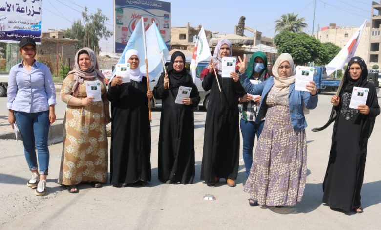 Photo of مجلس المرأة في الـ PYDيستمر بحملة توزيع البروشورات في إقليم الرقة